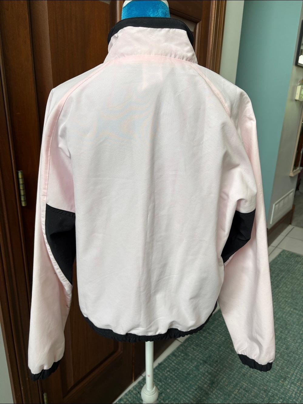 Reebok Vintage jacket full zip front Light Pink / black Lightweight Athletic - Picture 9 of 14
